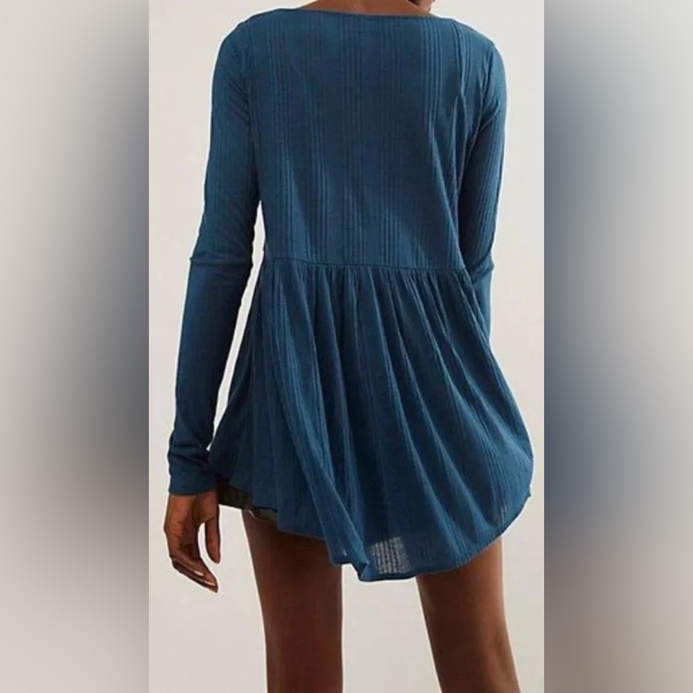 Free People PRETTY PLEASE Lace Tunic Top Blouse - Picture 2 of 5